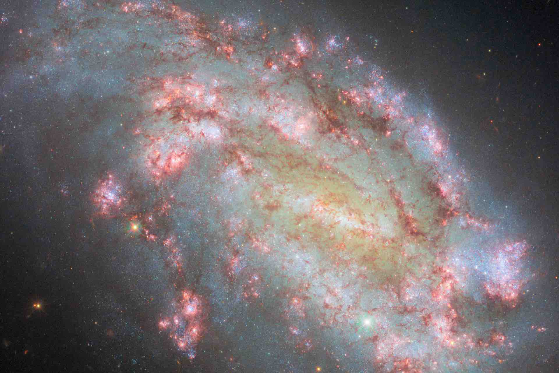 Hubble reveals stunning multiwavelength view of distant galaxy NGC 3156